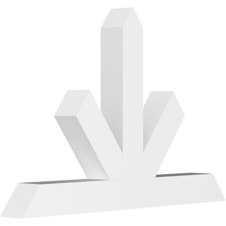 Ekena Millwork Saratoga Architectural Grade PVC Gable Bracket, 60"W x 40"H x 6"D x 6"F, 16/12 Pitch GBP060X40X0606SAR00